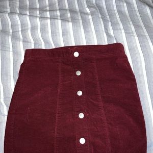 Altar’D State burgundy button skirt size medium